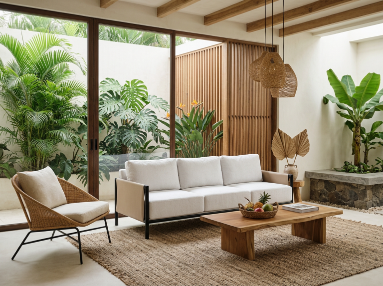 Scandinavian chuộng tông trắng sáng, còn Rustic giữ nhiều gỗ mộc và chất liệu thô